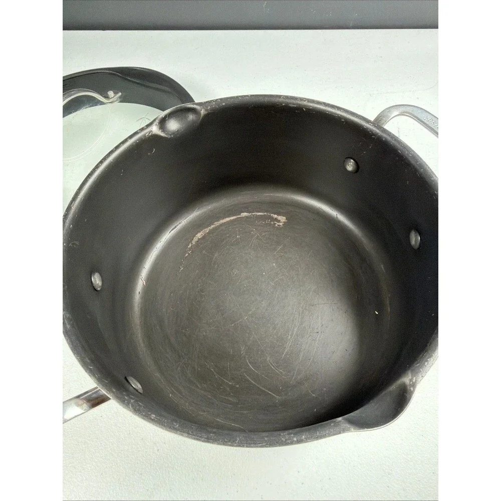 Princess House 5qt Round Straining Pot Casserole W/ Silicone Etched Glass Lid
